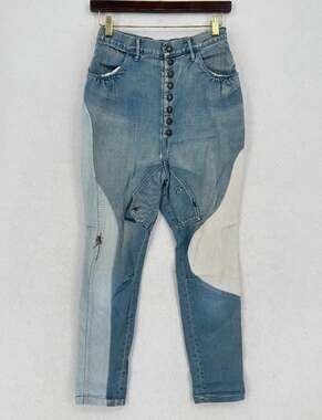 Kapital x Kapital Kountry Panelled Drop Crotch Rider Denim Jeans Sz XS